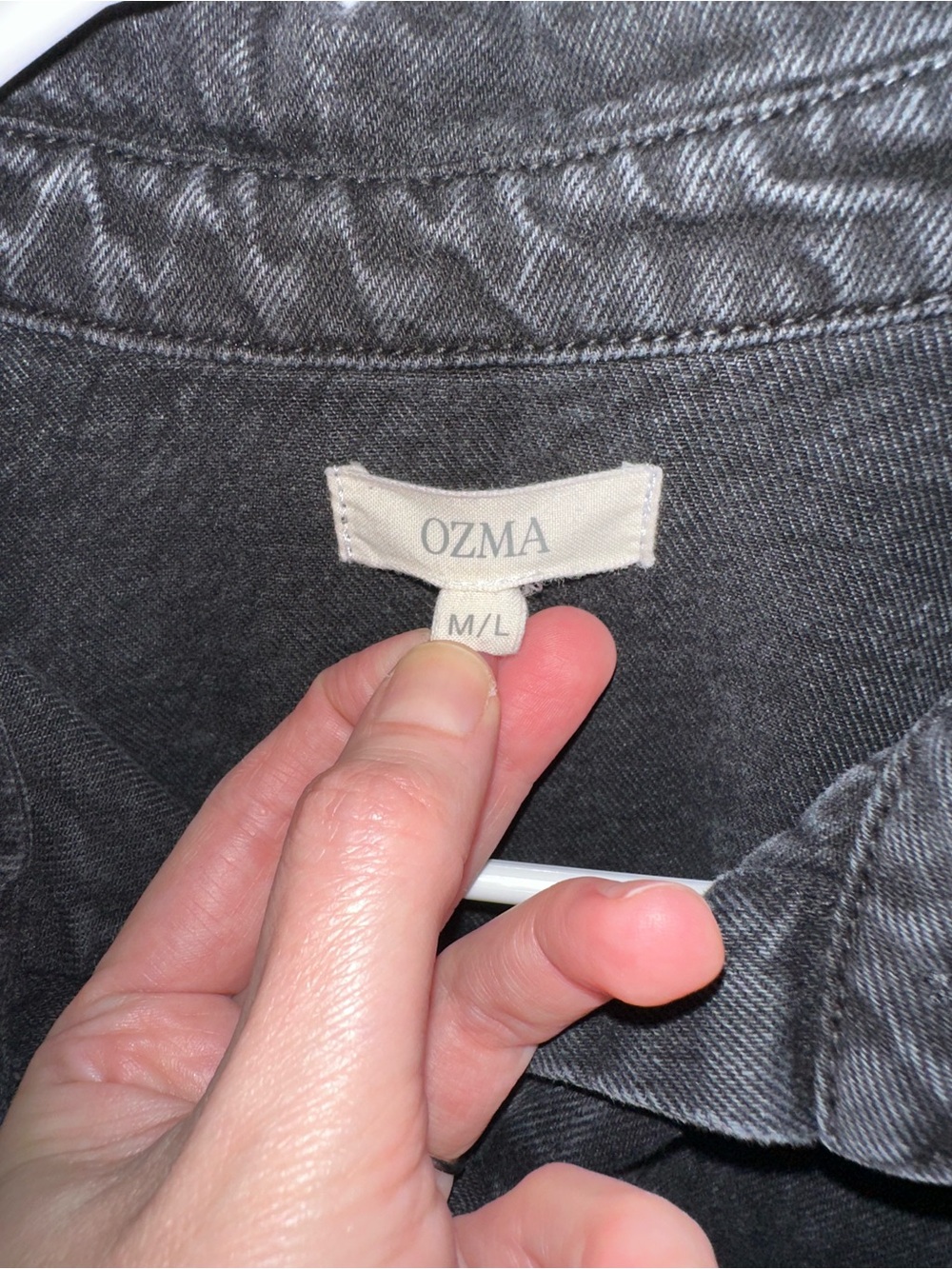 Ozma of California Denim Marcie Shirt in Vintage Black - Picture 2 of 6